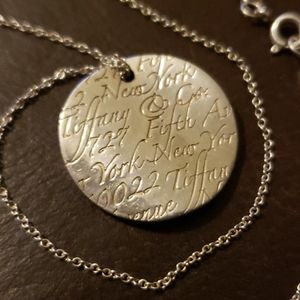 Tiffany Notes disc pendant necklace